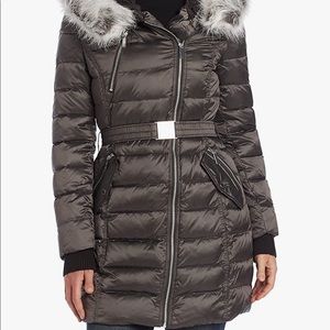 French Connection puffer coat gunmetal xs